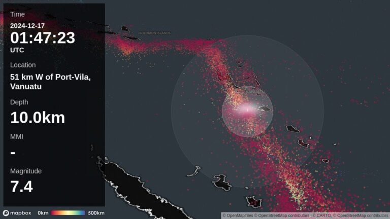 Un fuerte terremoto de 7.3 provocó importantes destrozos en Vanuatu: se reportan heridos