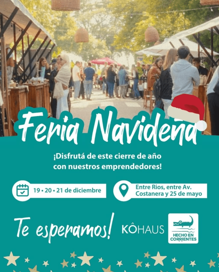 Emprendedores de la provincia ofrecerán sus productos en la Feria Navideña Hecho en Corrientes