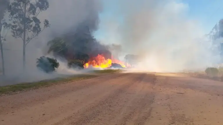Se incendió un aserradero en Chajarí.