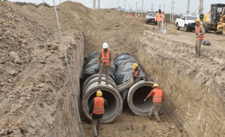 Avanzan las obras de desagüe y pavimentación en una importante avenida