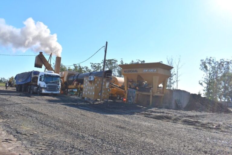 La planta de concreto asfáltico en Curuzú Cuatiá ya opera a pleno