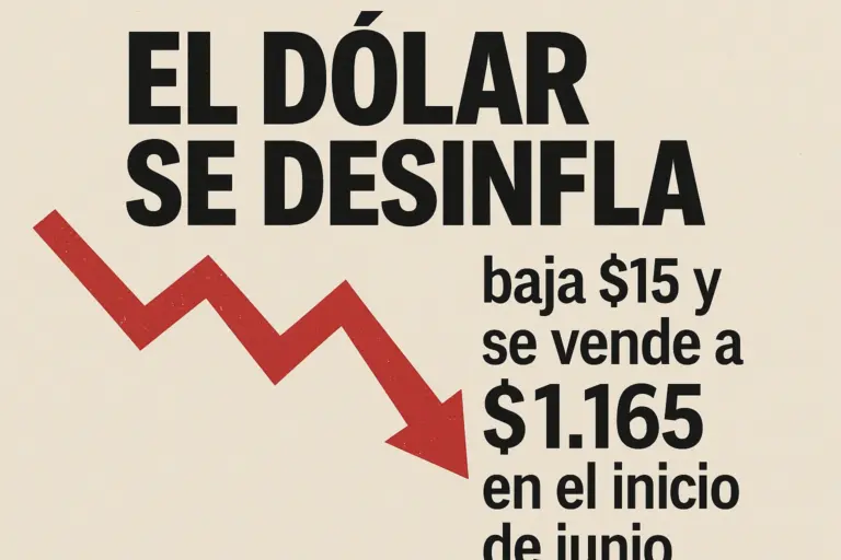 «El dólar blue se desinfla: baja $15 y se vende a $1.165 en el inicio de junio»