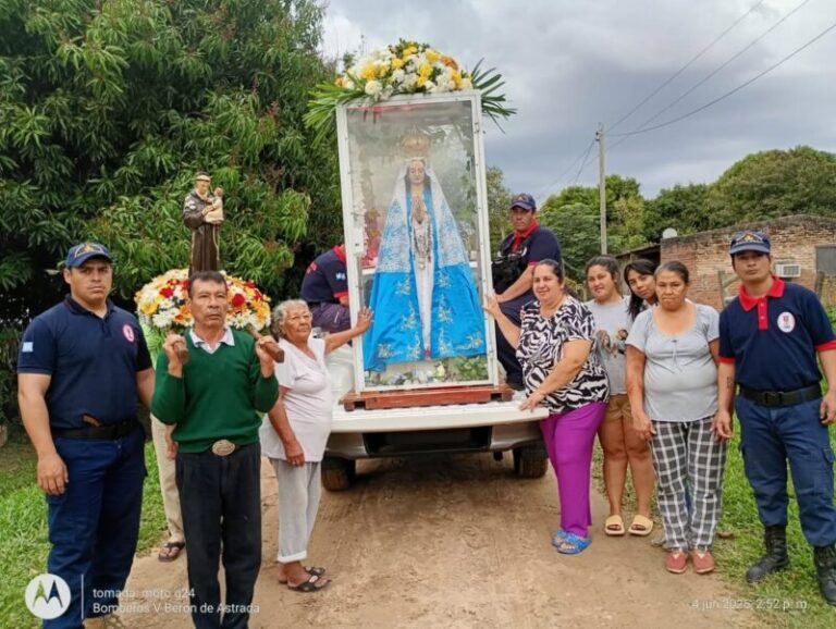 Fiesta de fe en San Antonio de Itatí con la visita de la Virgen