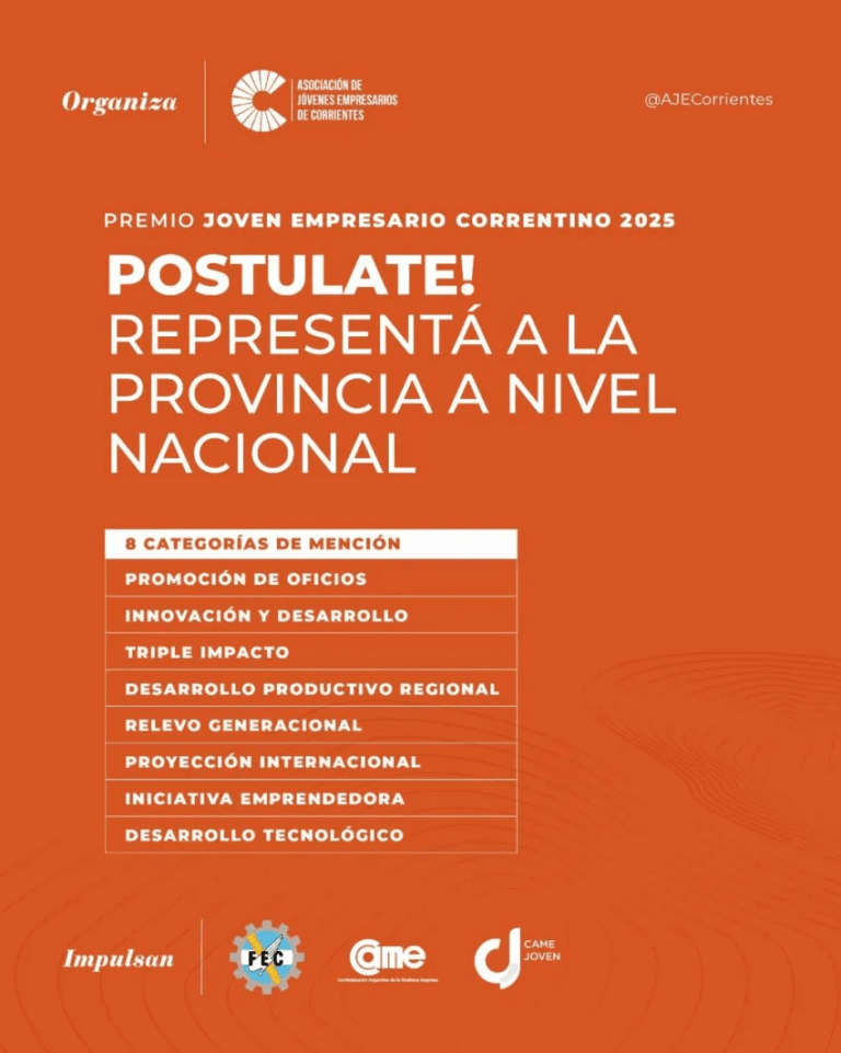 Jóvenes empresarios representarán a Corrientes.