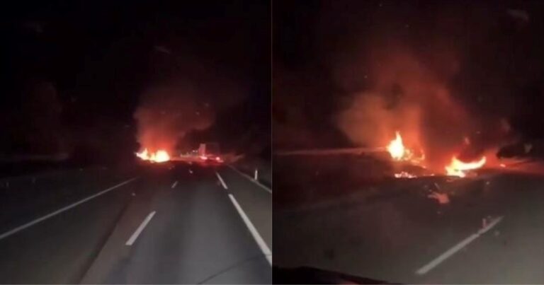 Un conductor filmó el auto de Diogo Jota mientras se incendiaba, minutos después del accidente