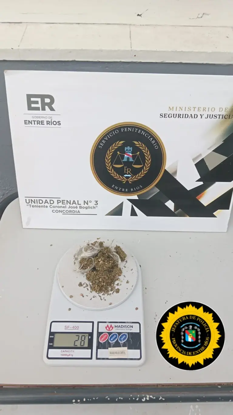 La crónica repetida del secuestro de drogas en la Unidad Penal 3 de Concordia: Intentaron pasar cocaína en el interior de una papa.