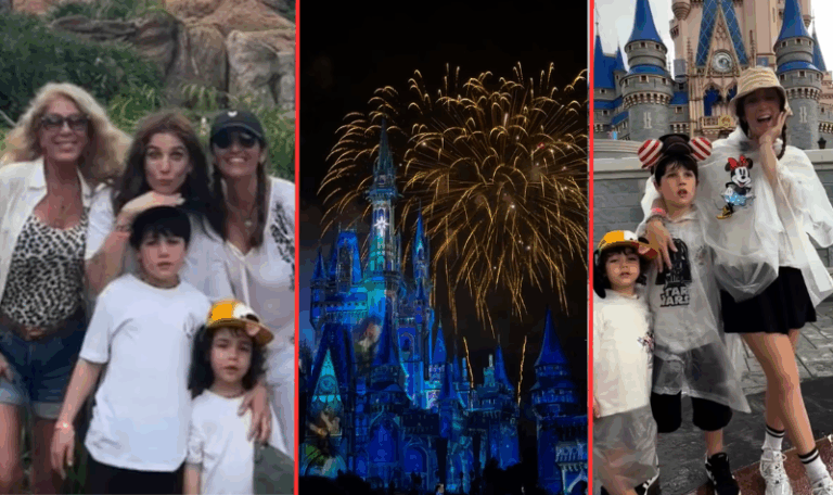 Así fue el primer viaje en soltera de Juana Repetto junto a sus hijos a Disney: todas las fotos