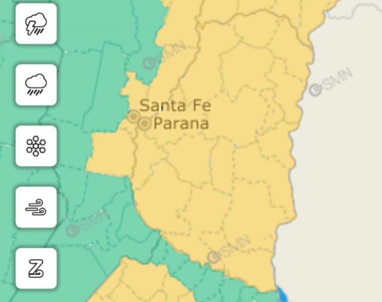 Emitieron alerta amarillo por vientos y tormentas para este jueves y viernes