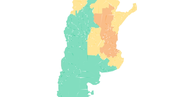 Concordia en alerta amarillo por fuertes tormentas y lluvia intensa según el Servicio Metereológico Nacional.