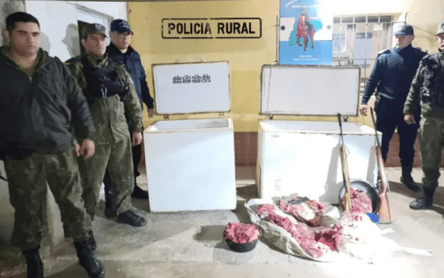 Bella Vista: incautaron 30 kilos de carne, armas y cuchillos
