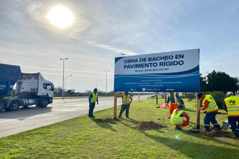 Comienzan las obras de bacheo de pavimento rígido en los accesos al Túnel Subfluvial