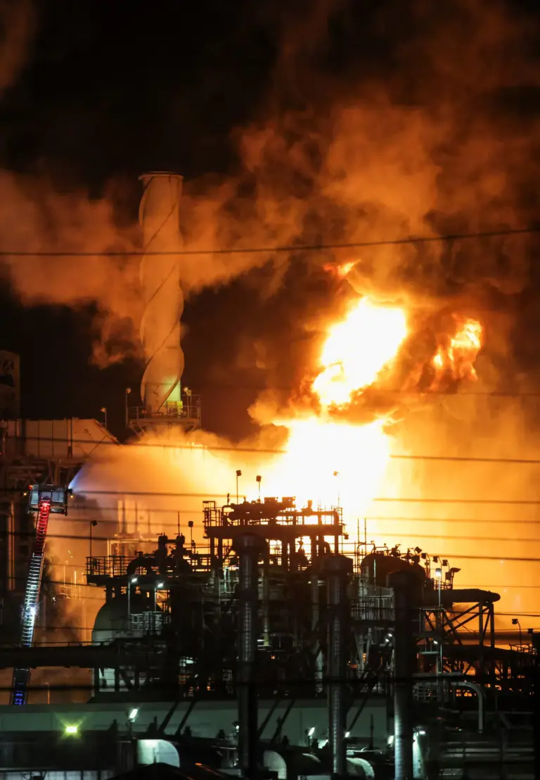 Una enorme bola de fuego: el video del incendio en la refinería de Chevron en California