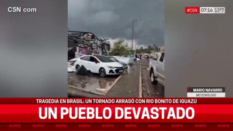 Al menos cinco muertos y más de 130 heridos por un feroz tornado en el sur de Brasil