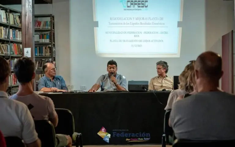 CATANI PRESENTÓ EL PROYECTO DE CAFESG PARA READECUAR LA PLANTA DE TRATAMIENTO DE LÍQUIDOS CLOACALES DE FEDERACION