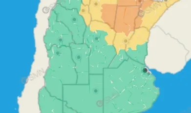 Actualizaron el pronóstico y Concordia está en ALERTA AMARILLA por tormenta fuertes para esta madrugada y este lunes.