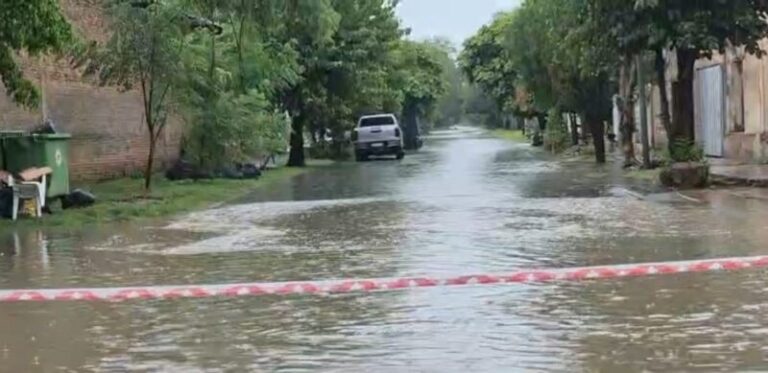 San Luis del Palmar: cayeron más de 230 milímetros y las calles parecen ríos