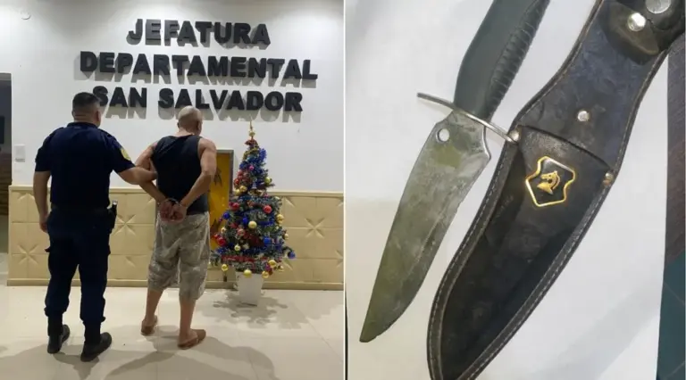 Conducía borracho, lo quiso detener la Policía y les sacó un cuchillo para amenazarlos