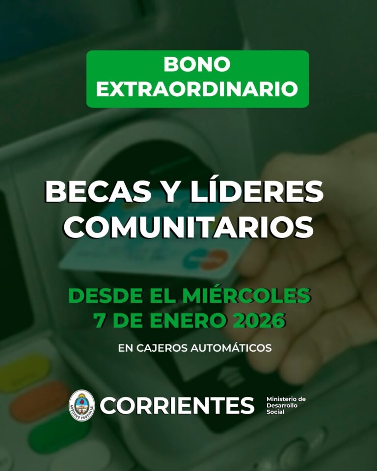 El Gobierno provincial anuncia un bono extraordinario para beneficiarios Becas y Líderes Comunitarios
