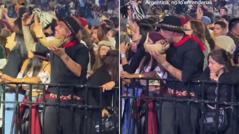 El polémico e insólito «vaso» que usó un gaucho en el festival de Jesús María