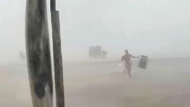 Fuerte temporal de viento y lluvia en Puerto Madryn: hubo ráfagas de hasta 90 km/h