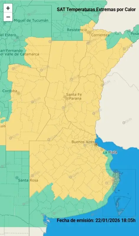 Ola de calor en Concordia y resto de Entre Ríos: rige un alerta amarillo por altas temperaturas