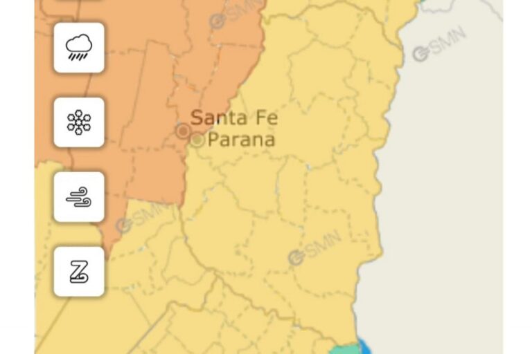 Alerta por lluvia y tormentas para este jueves
