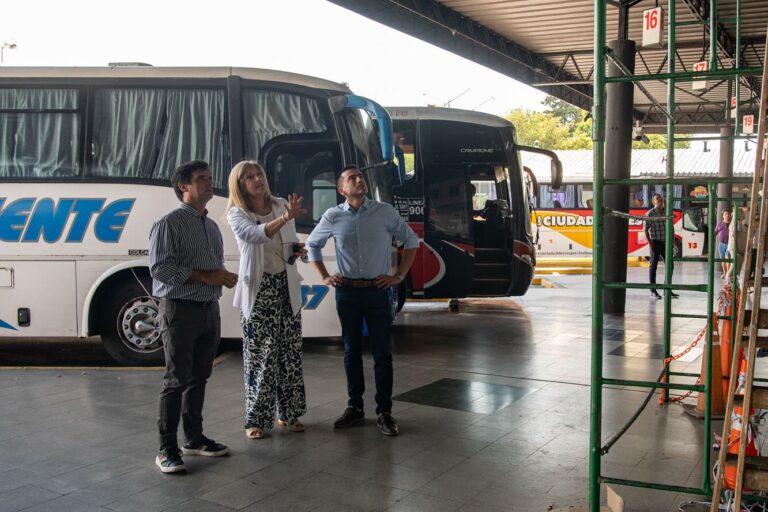 Romero recorrió obras en la Terminal
