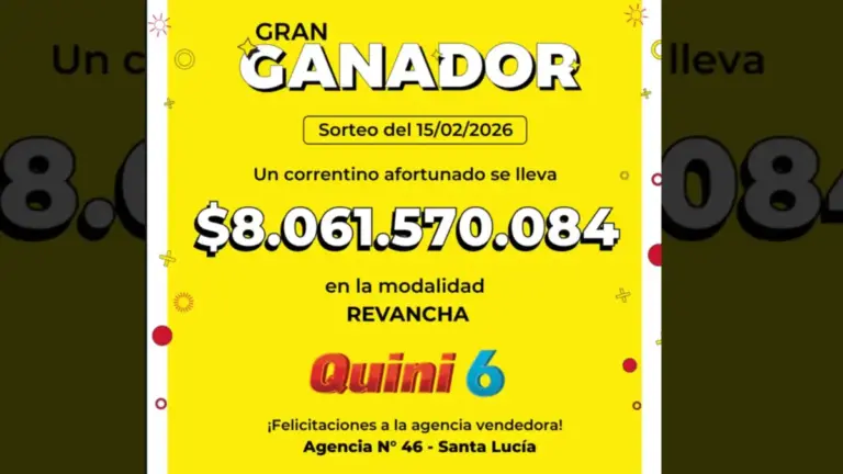Un correntino se transformó en millonario al ganar más de 8 mil millones de pesos