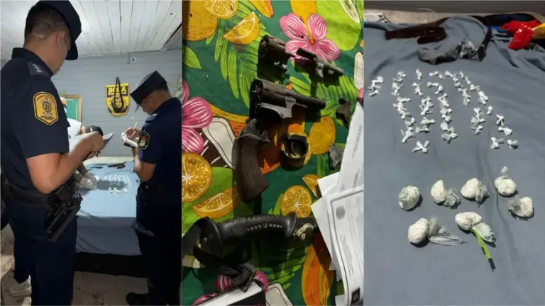 Una mujer denunció a su pareja, llamó la Policía y después que lo redujeron, les dijo donde guardaba drogas y un pedazo de revólver.