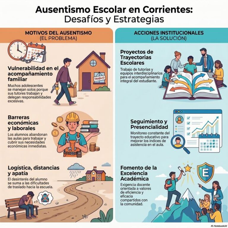 Estudiantes en el aula de una escuela secundaria en Corrientes