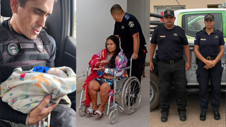 Efectivos policiales de Corrientes en servicio