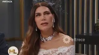 Flor de la V durante una entrevista televisiva.