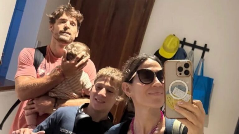 Jimena Barón durante su visita a la provincia de Corrientes.