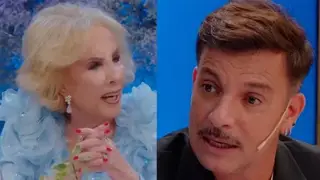 Mirtha Legrand y Martín Bossi durante la emisión de 