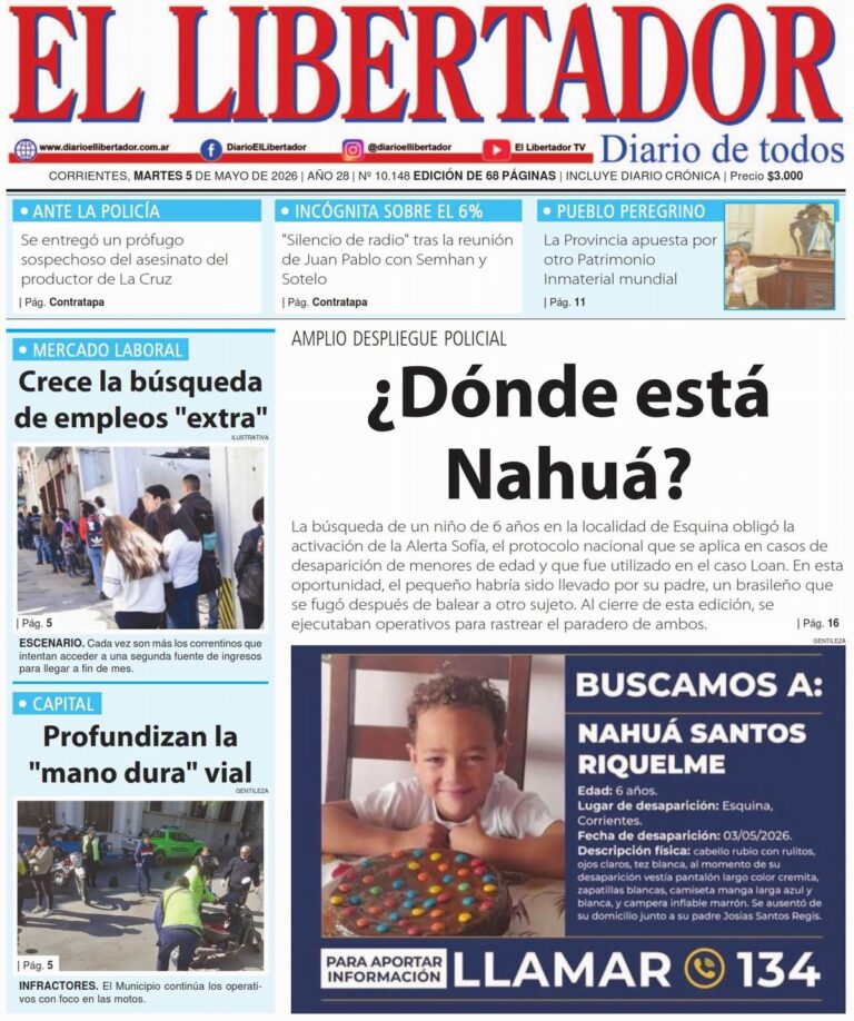 Portada del diario digital del 5 de mayo de 2026