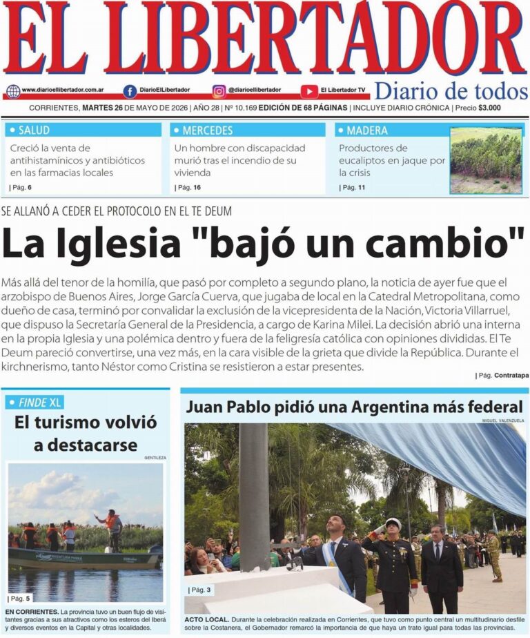 Resumen de noticias del 26 de mayo de 2026 en Corrientes