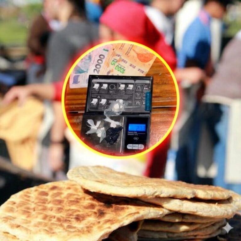Puesto de torta parrilla en inmediaciones de escuela en Corrientes durante procedimiento policial