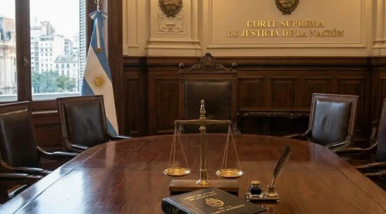 Sesión de la Corte Suprema de Justicia de la Nación Argentina
