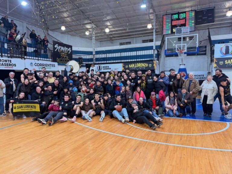 Partido de básquet entre San Lorenzo de Monte Caseros y CAPRI de Posadas