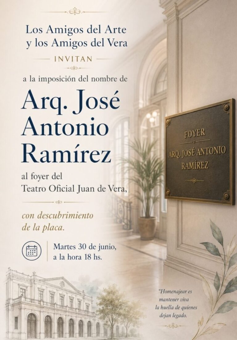 Foyer del Teatro Oficial Juan de Vera en Corrientes