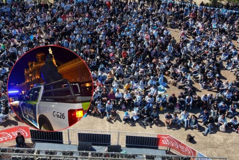 Operativo policial en Costanera de Corrientes durante el Mundial