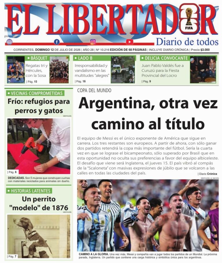 Portada del diario digital del 12 de julio de 2026