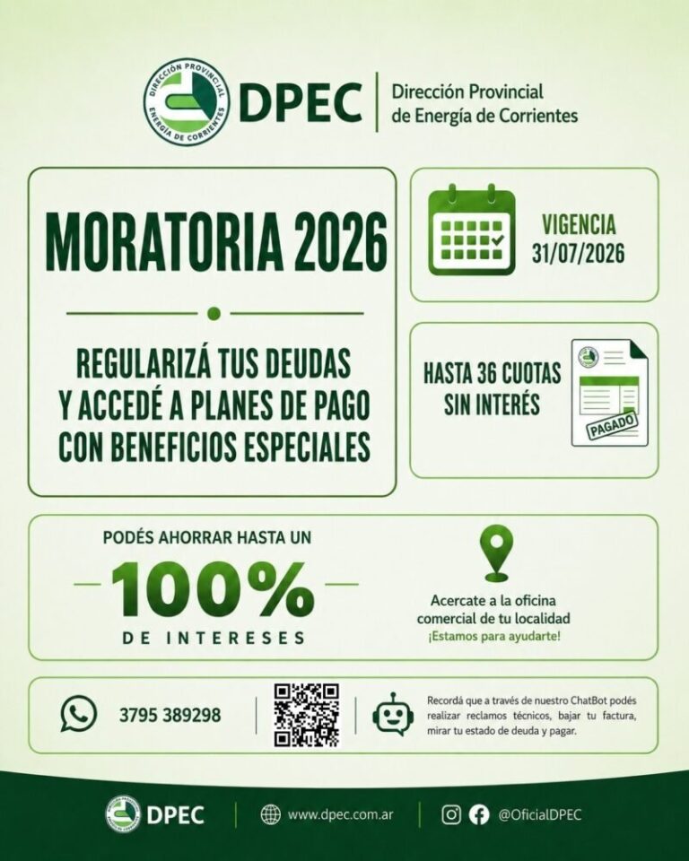 Oficina de la Dirección Provincial de Energía de Corrientes (Dpec)