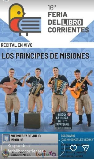 Los Príncipes de Misiones en el Escenario Cacho González Vedoya de la Feria del Libro de Corrientes