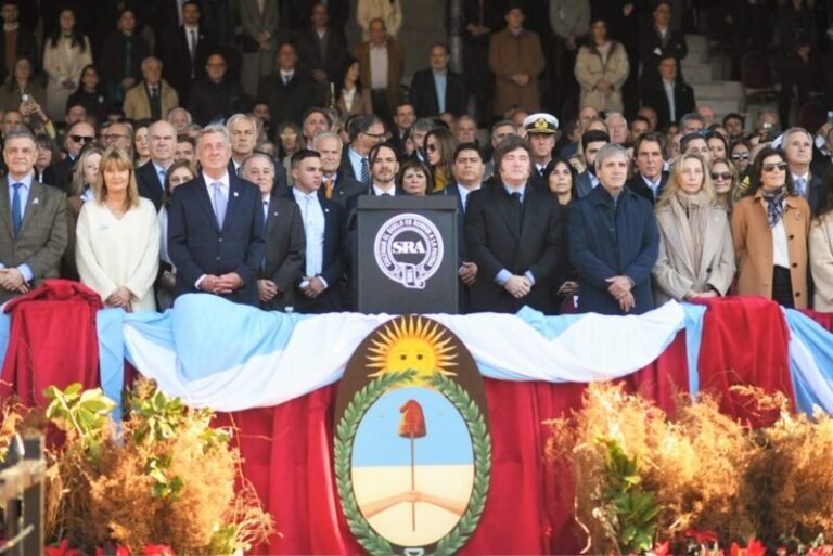 Presidente Javier Milei en el acto inaugural de la 138ª Exposición Rural en Palermo