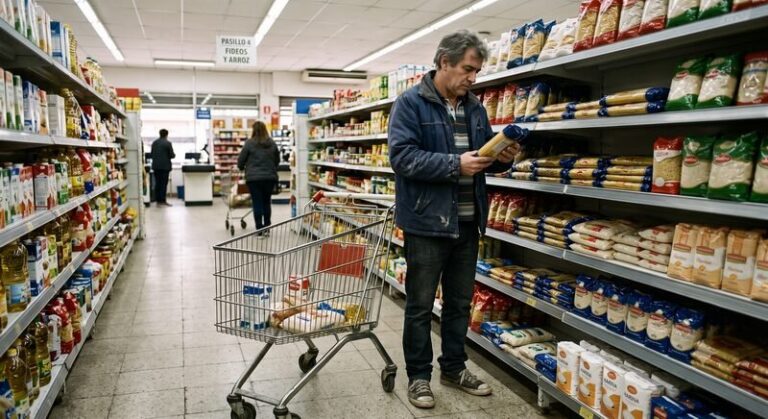 Góndola de supermercado en Corrientes