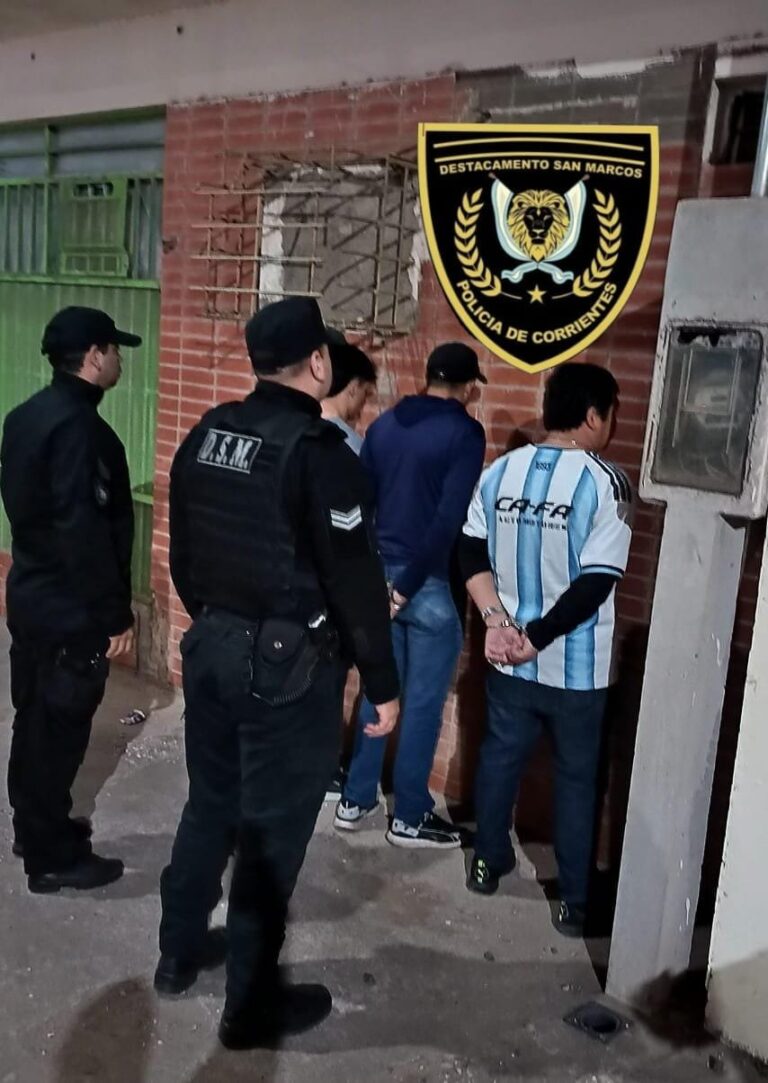 Policía en operativo de detención por sustracción de autopartes en Capital