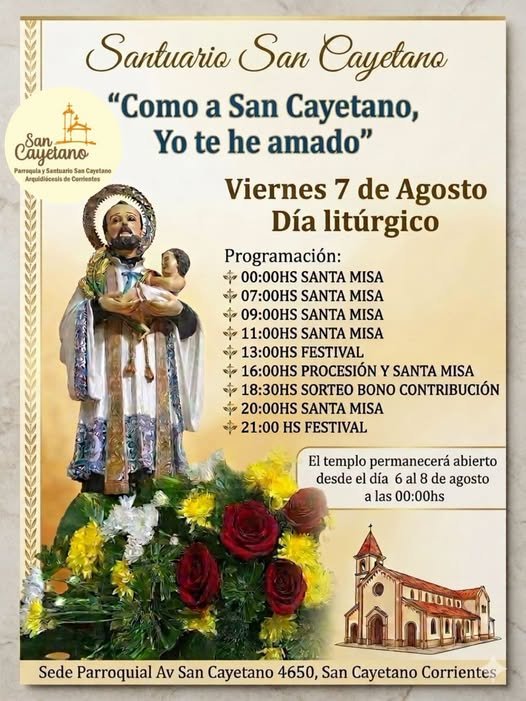 Fieles en el santuario de San Cayetano en Riachuelo