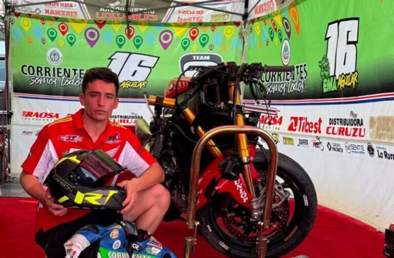 Emanuel Aguilar durante el entrenamiento en Mid Ohio