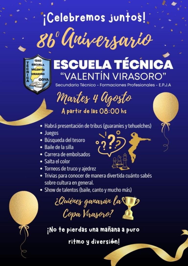 Fachada de la Escuela Técnica Valentín Virasoro en su nueva sede
